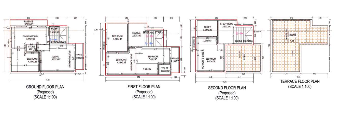  bunglows Floor Plan Floor Plan