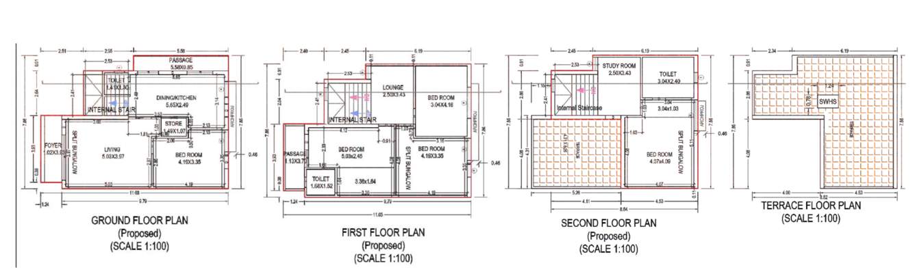  bunglows Floor Plan Floor Plan