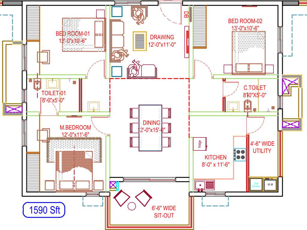 sarovar Floor Plan Floor Plan