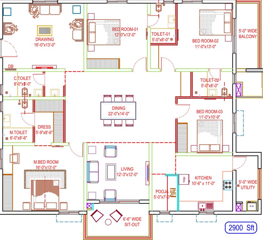  sarovar Floor Plan Floor Plan
