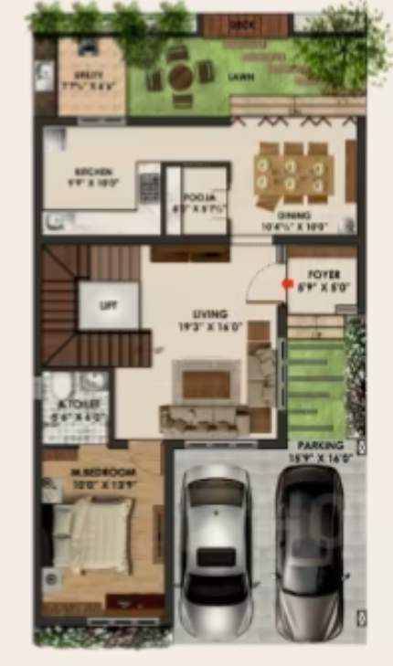 sai gardenia Floor Plan Ground Floor Plan