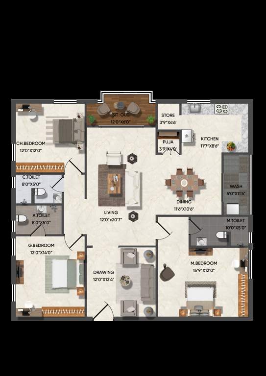  gk raj casa grande Floor Plan Floor Plan