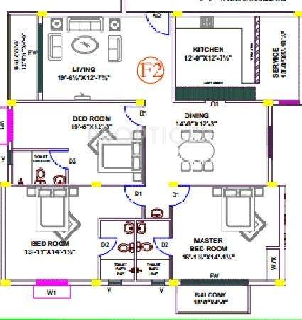 Subiksha Anirudh (3BHK+3T (2,397 sq ft) + Study Room 2397 sq ft)