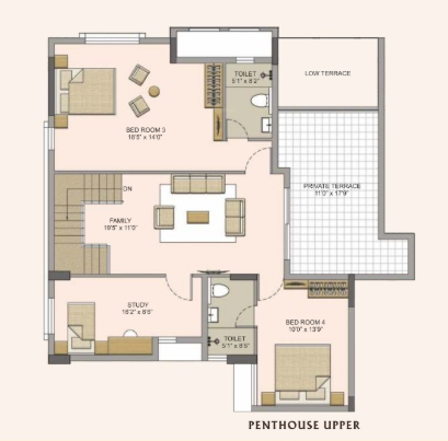 prathyangira Floor Plan Upper Level Duplex Plan