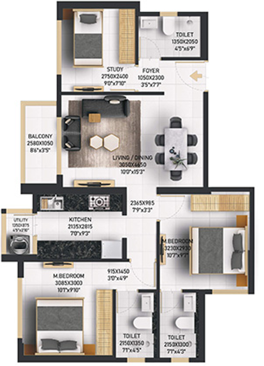 Floor Plan gardens city cluster 6 tower 6 to 9 Floor Plan Floor Plan