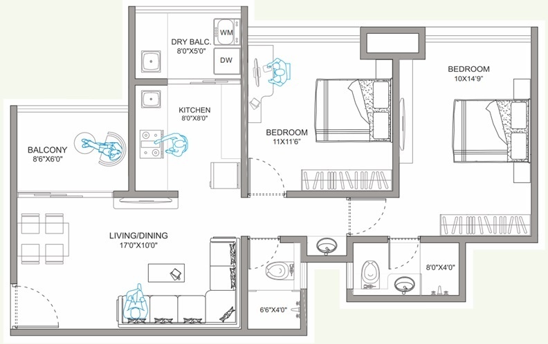 Floor Plan 51 balewadi residences phase 2 Floor Plan Floor Plan