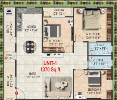  a6-residency Floor Plan Floor Plan