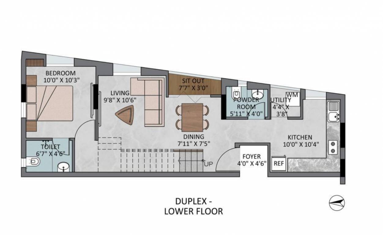  gp subhamangalam Floor Plan Lower Level Duplex Plan