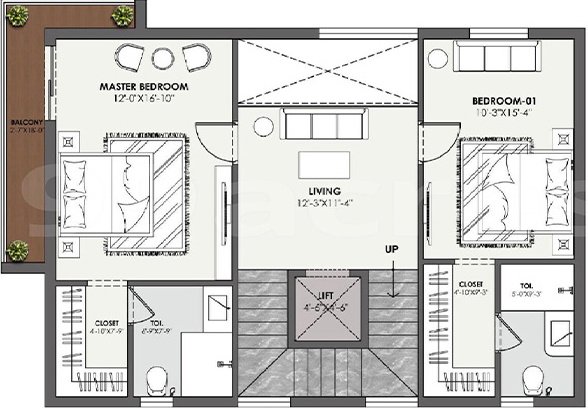  nandan emerald Floor Plan First Floor Plan