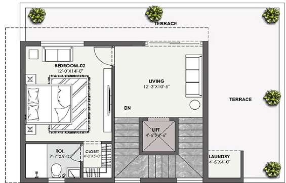  nandan-emerald Floor Plan Terrace Floor Plan