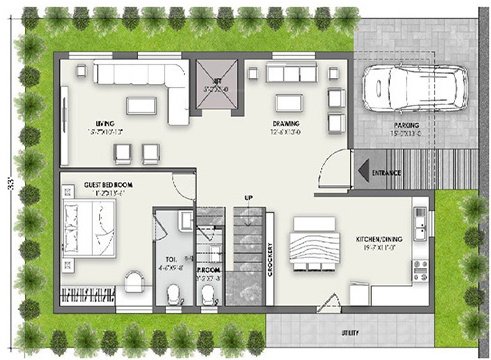  nandan emerald Floor Plan Ground Floor Plan