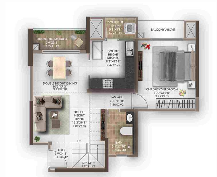 geras island of joy Floor Plan Lower Level Duplex Plan