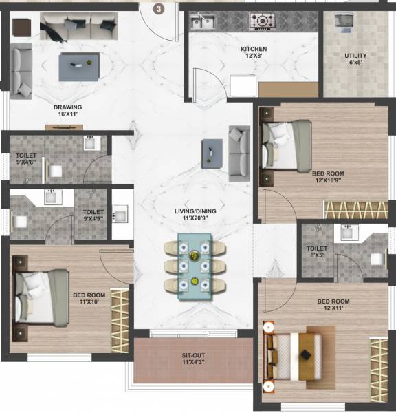 hill-crest Floor Plan Floor Plan