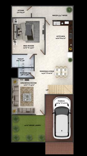  palm-springs Floor Plan Ground Floor Plan