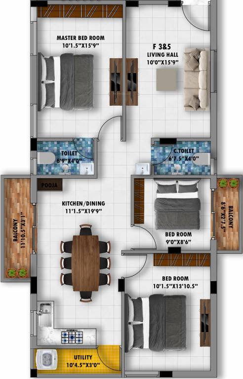 Floor Plan thiyagarajan towers Floor Plan Floor Plan