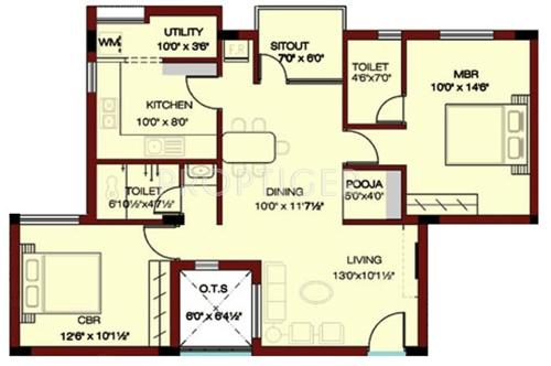 Royal Royal Fantasy (2BHK+2T (1,040 sq ft) + Pooja Room 1040 sq ft)