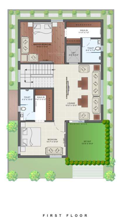  aurum luxury triplex villas Floor Plan First Floor Plan