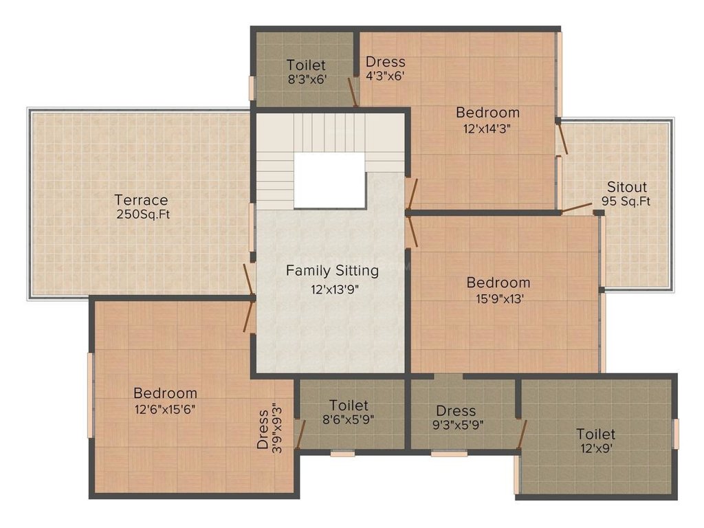 villas Floor Plan First Floor Plan