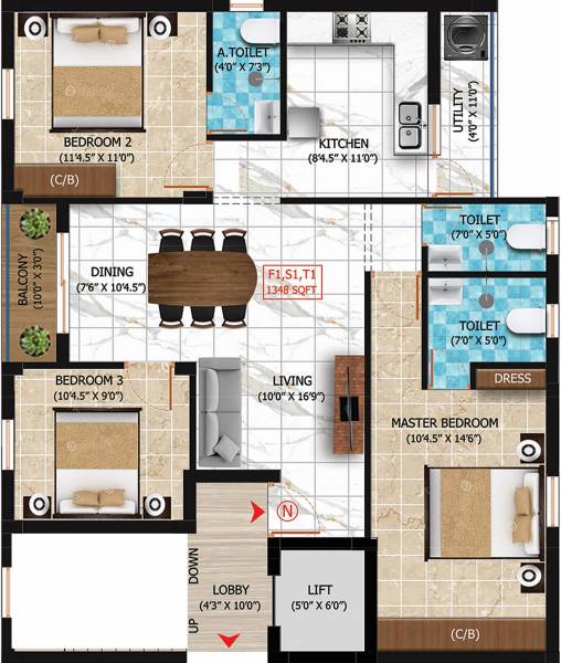  luxe-flats Floor Plan Floor Plan