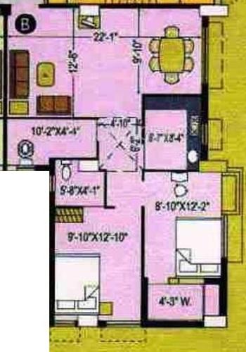 Parsrampuria Mohan Tower (2BHK+2T (787 sq ft) 787 sq ft)