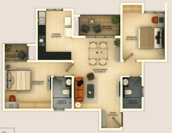  ecopolitan-phase-1 Floor Plan Floor Plan