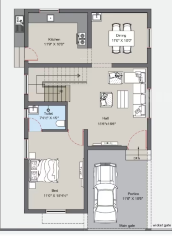 macie villas Floor Plan Ground Floor Plan