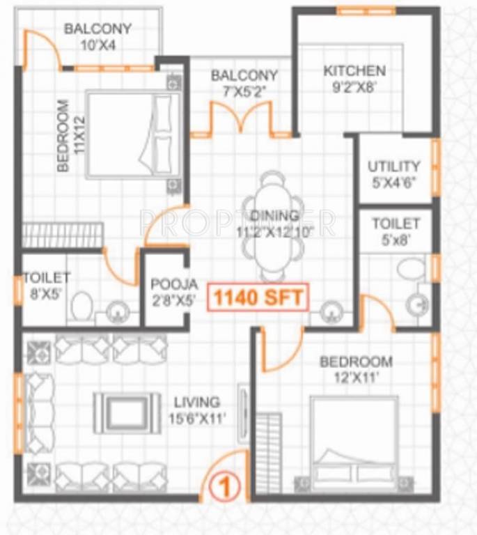 SSVR Lilac (2BHK+2T (1,140 sq ft) 1140 sq ft) SSVR Lilac (2BHK+2T (1,140 sq ft) 1140 sq ft)