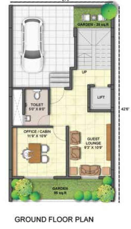  pristine signature villas Floor Plan Ground Floor Plan