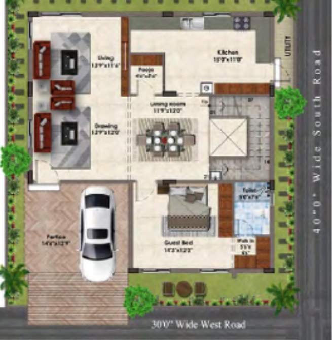  vihaan Floor Plan Ground Floor Plan