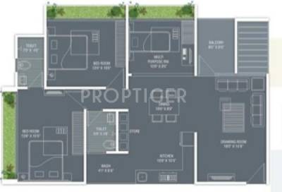 Shilp Courtyard (3BHK+3T (1,593 sq ft) 1593 sq ft)