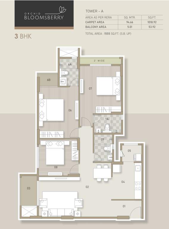  orchid bloomberry Floor Plan Floor Plan