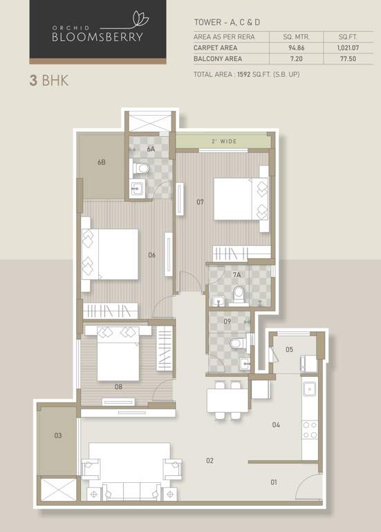  orchid bloomberry Floor Plan Floor Plan