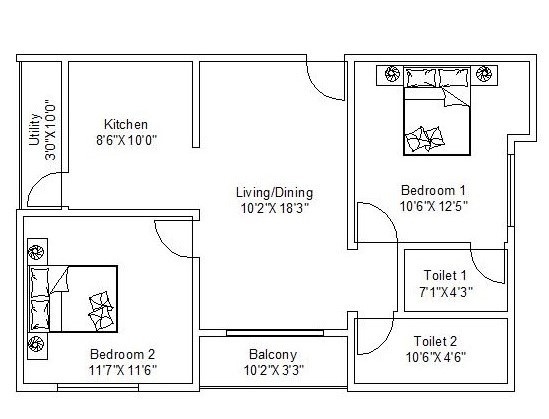  phoenix Floor Plan Upper Level Duplex Plan