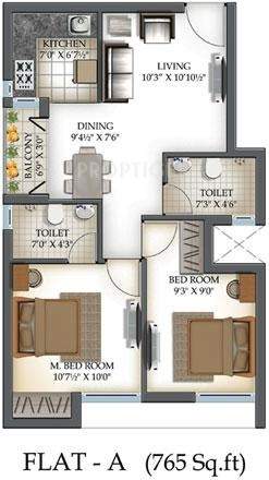 Ranga Azhal (2BHK+2T (765 sq ft) 765 sq ft)