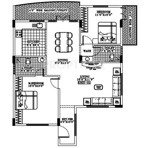 Thanushree Vanani (2BHK+2T (1,159 sq ft) 1159 sq ft)