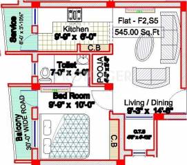 Sai Satcharita (1BHK+1T (545 sq ft)   Pooja Room 545 sq ft)