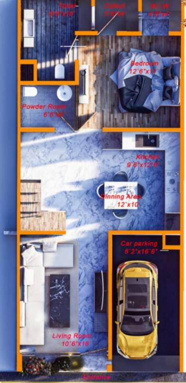 homes villa Floor Plan Ground Floor Plan
