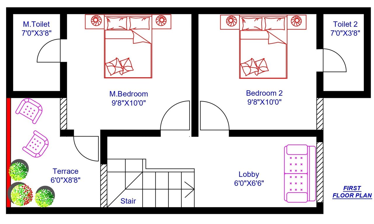 crescent bay Floor Plan Upper Level Duplex Plan
