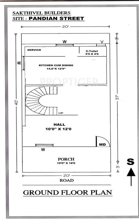 Sakthivel S Pandian (3BHK+3T (1,950 sq ft) 1950 sq ft)