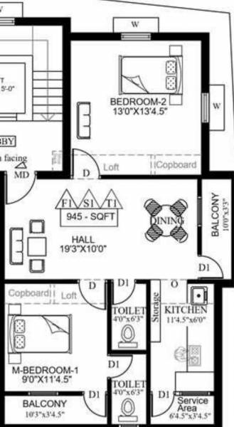  anushyam-apartments Floor Plan Floor Plan