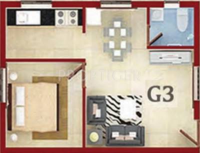 Aurris Bellezza (1BHK+1T (546 sq ft) 546 sq ft)