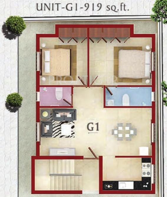 Aurris Bellezza (2BHK+2T (919 sq ft) 919 sq ft) Aurris Bellezza (2BHK+2T (919 sq ft) 919 sq ft)