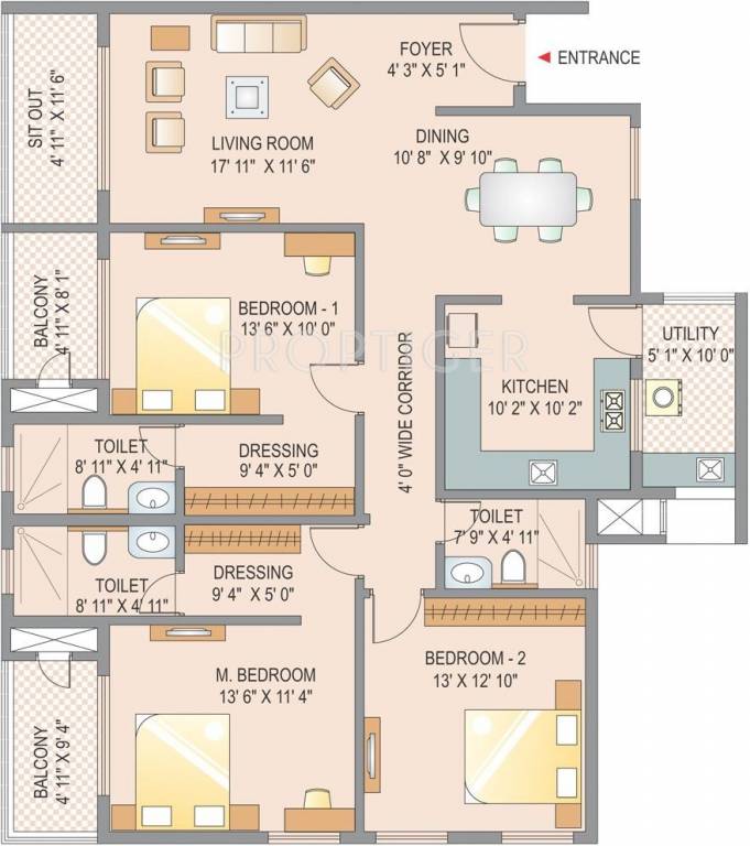 Paranjape Wind Fields (3BHK+3T (1,993 sq ft) 1993 sq ft) Paranjape Wind Fields (3BHK+3T (1,993 sq ft) 1993 sq ft)