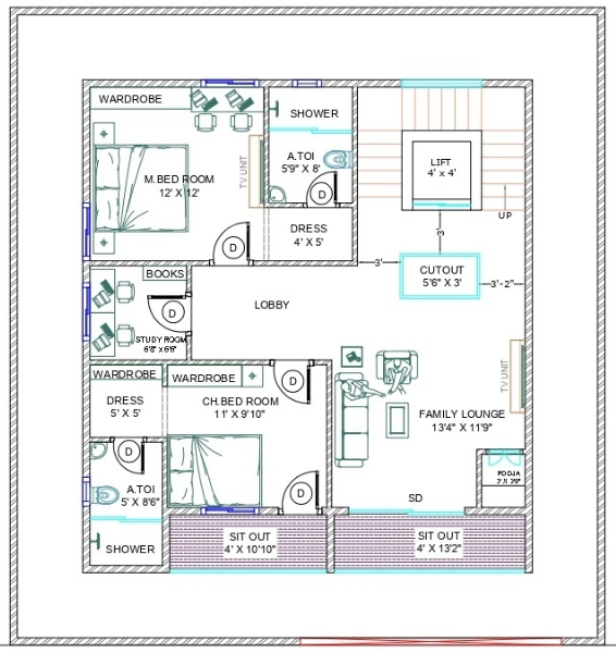  royal beach villas Floor Plan First Floor Plan