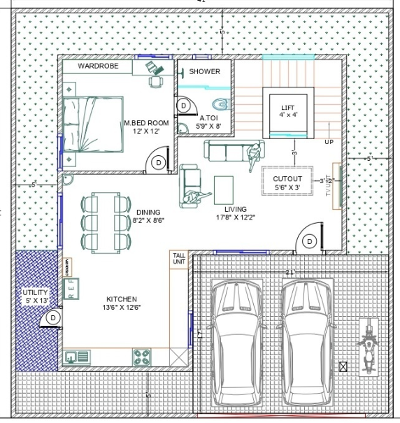  royal beach villas Floor Plan Ground Floor Plan