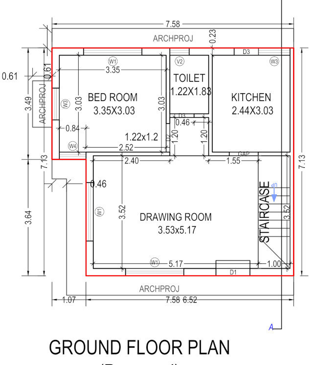  keshav bunglows Floor Plan Ground Floor Plan