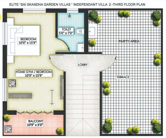 Terrace Floor Plan sai skandha garden villas Floor Plan Terrace Floor Plan