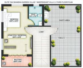 Terrace Floor Plan sai-skandha-garden-villas Floor Plan Terrace Floor Plan