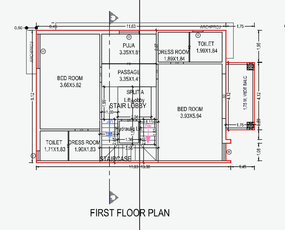  vedant royal bungalows Floor Plan First Floor Plan