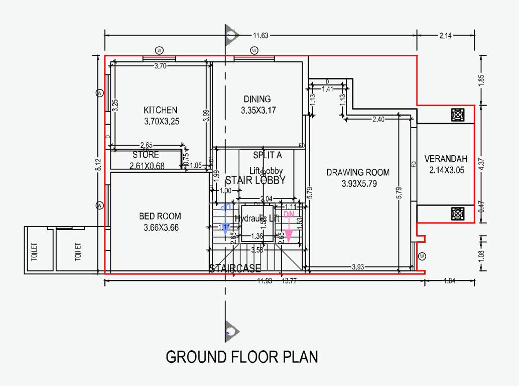  vedant royal bungalows Floor Plan Ground Floor Plan